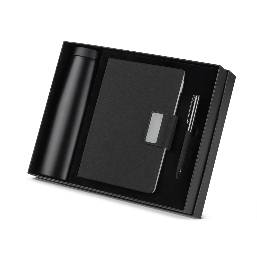 Kit Escritório Caderno, Garrafa e Caneta Metalica - alternativa