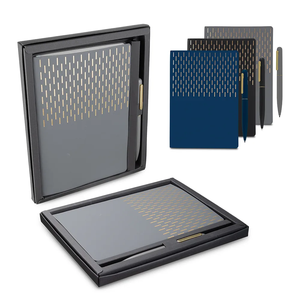 Kit Escritório A5 Capa em Pu e Caneta Metalica